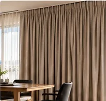Pencil pleat curtains